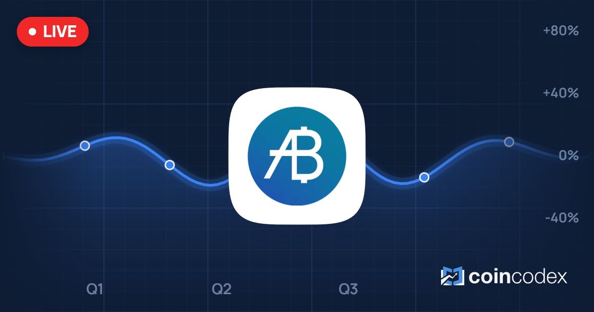 AB Price: Live AB/USD Rate, Market Cap & AB Price Chart | CoinCodex