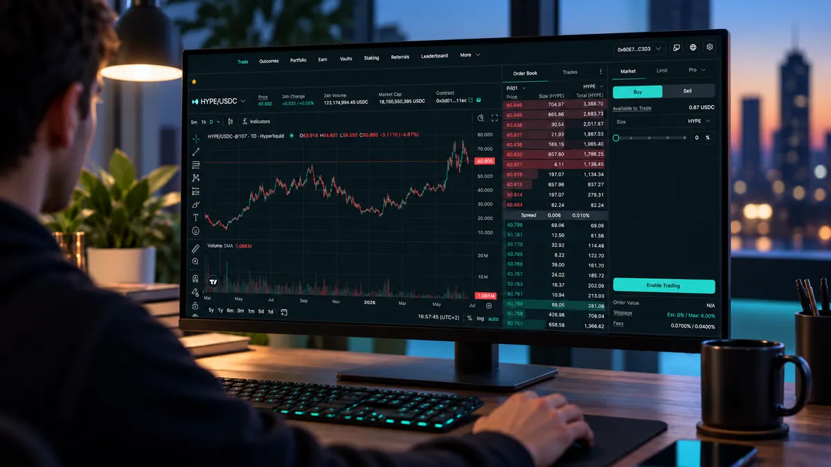 On chain crypto trading