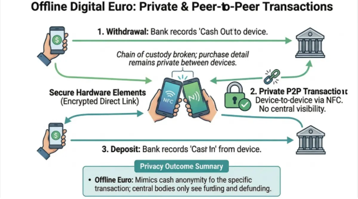 Digital euro transactions