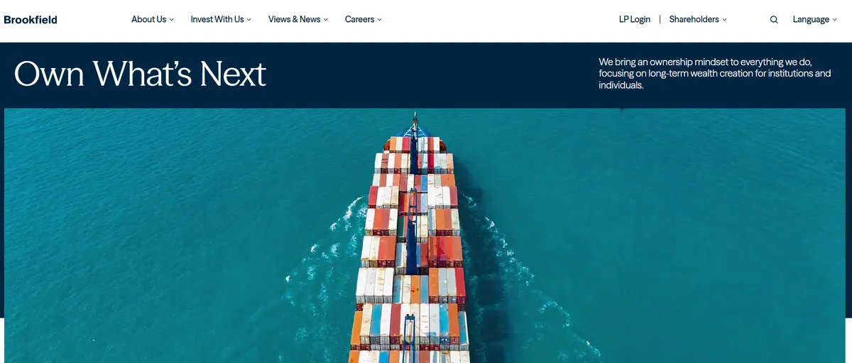 Brookfield Renewable website homepage