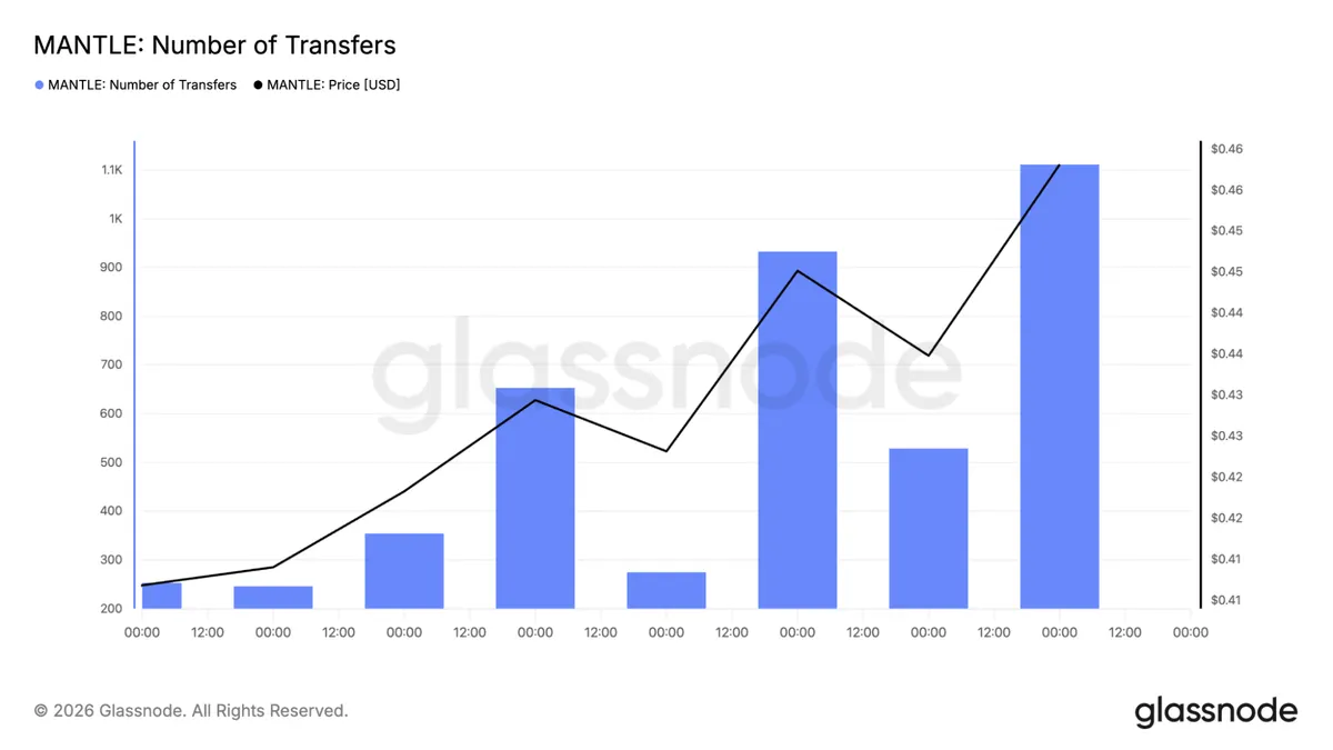 Mantle transaction count chart