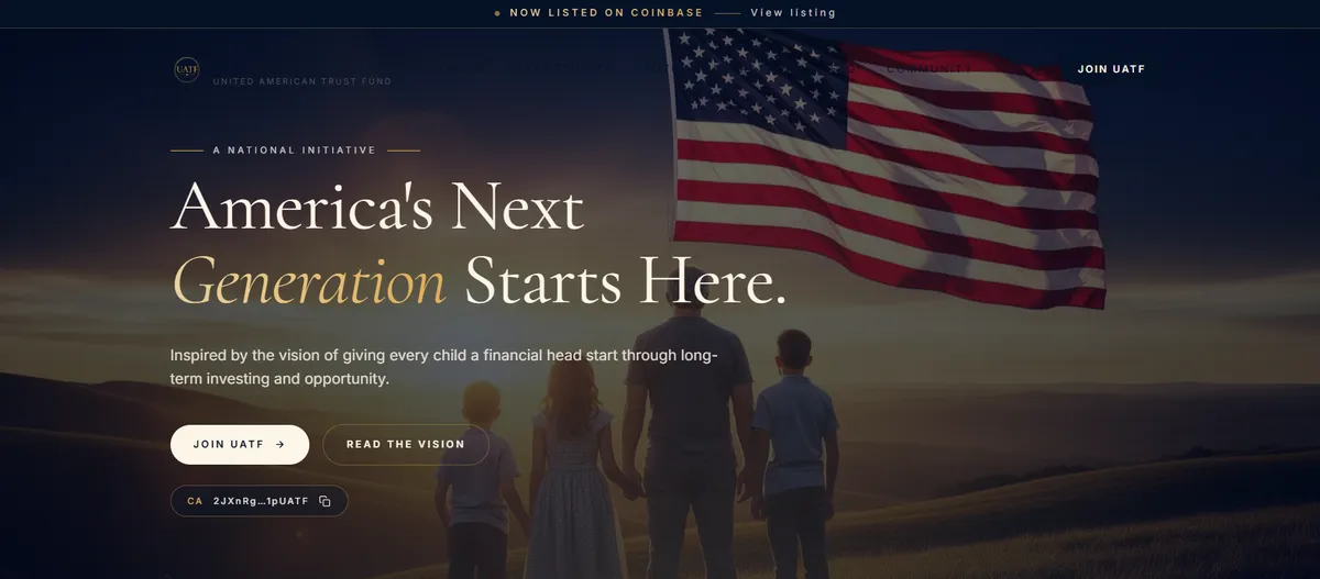 UATF crypto website homepage