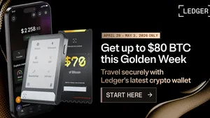 Ledger Celebrates Golden Week with Up to $80 Bitcoin Gift and Extra Perks