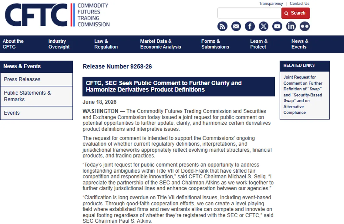 CFTC press release