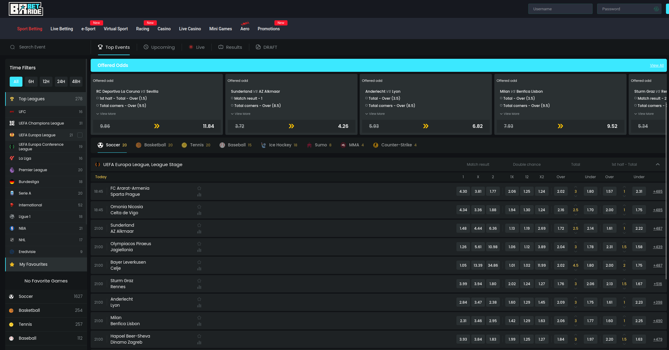 Betride sportsbook